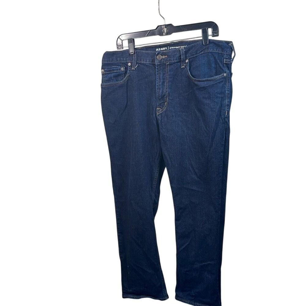 Old Navy Womens Dark Wash Straight Leg Jeans Size 16